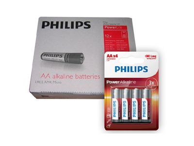 Pack De 12 Blister De Pilas Alcalinas Philips Aa X 4 Unidades Pil18