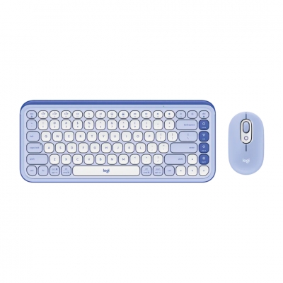 Combo Teclado Y Mouse Logitech Pop Icon Lila. (920-013054)