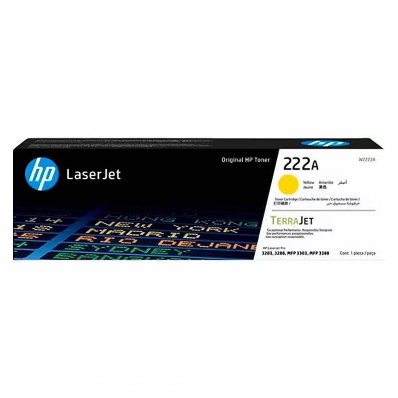 Toner Original Hp W2222A Amarillo. Rendimiento 1200 Copias.