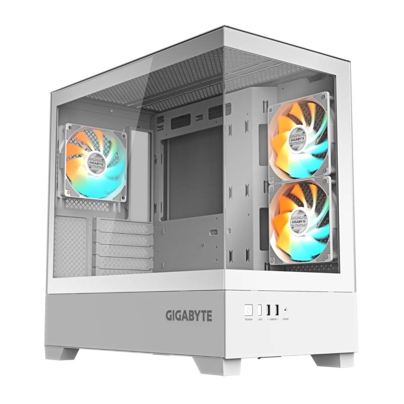 Gabinete C201 Panoramic Ice Gb-C201Pi Gigabyte Mid Tower Negro