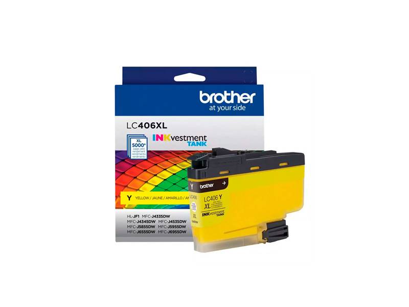 Cartucho De Tinta Brother Original Amarillo. Lc406Xlys