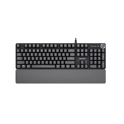Teclado Gaming Spk8605/00 Philips Mecánico Rgb Negro.