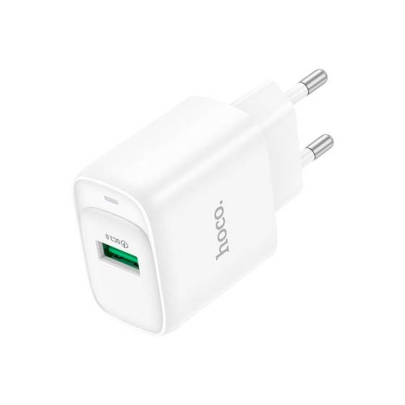 Cargador De Pared Single Port Usb Qc3.0 Blanco Hoco C140A