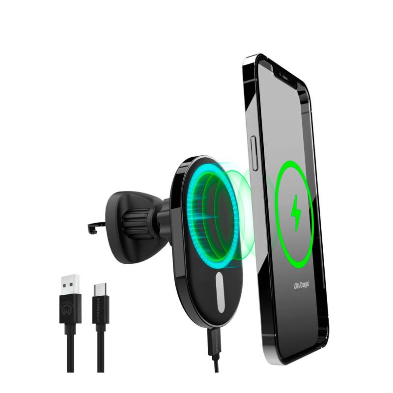 Soporte Magnético Hypergear Con Carga Inalámbrica 15W 360°
