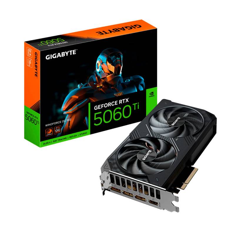 Tarjeta Gráfica Gigabyte Geforce Rtx 5060 Ti Windforce Oc 16G