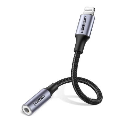 Adaptador Lightning A 3.5 Mm Us211 30756 Ugreen Aluminio Negro