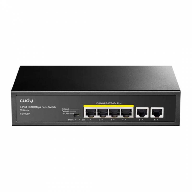 Switch Poe Cudy De 4 Puertos Con 2 Uplink