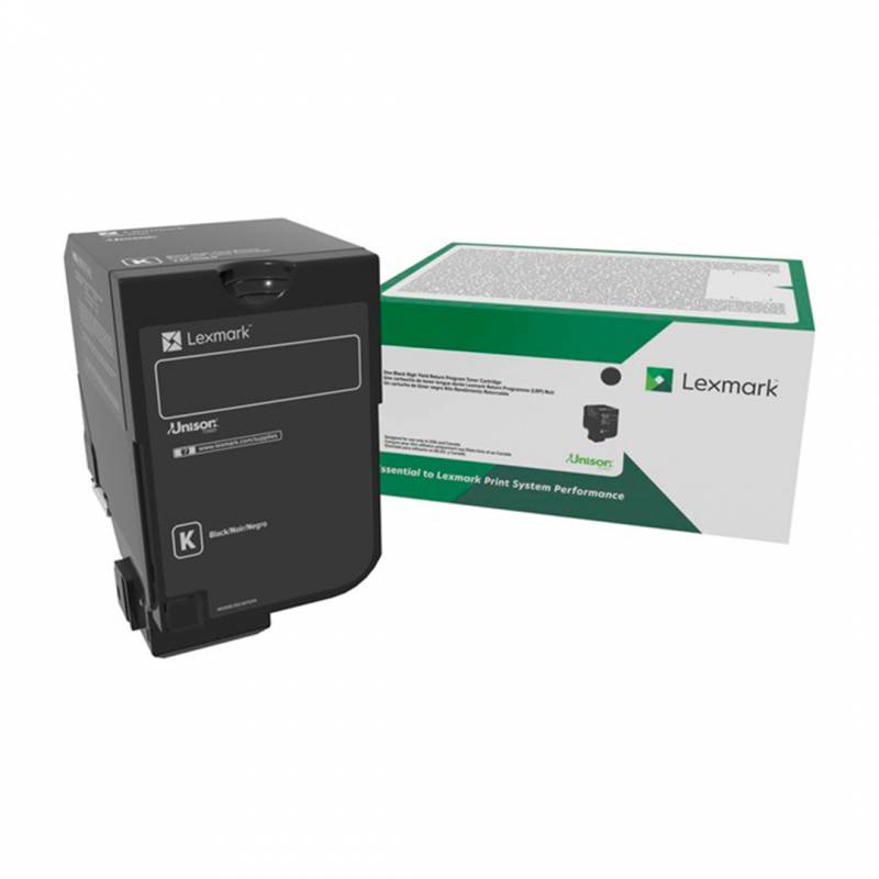 Toner Original Lexmark 74C4Hk0 Negro. Rendimiento 20.000 Copias. Alto Rendimiento.