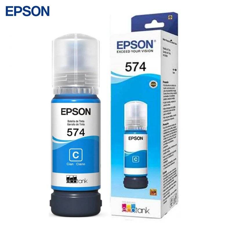 Botella De Tinta Original Epson T574220-Al Cian Para Ecotank L8050 / L18050