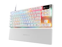 Teclado Gamer Steelseries Apex Pro Tkl Gen 3 White Usb-C Mecánico Magn&Eacute;Tico Omnipoint 3.0 Rgb Ingl&Eacute;S Us