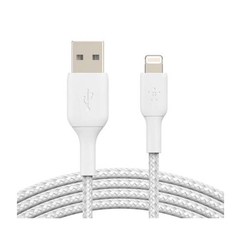 Cable Usb-C A Lightning Braided Blanco 1 M Caa004Bt1Mwh Belkin