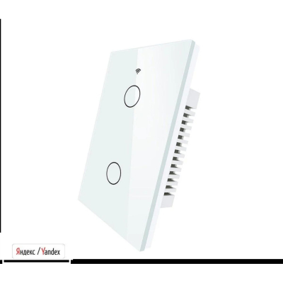 Interruptor Tã¡Ctil De Pared Ws-Us2-Rfw-N Wh Oem Wi-Fi/Rf433 Blanco 2 Botones