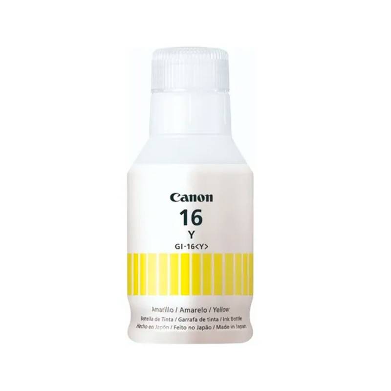 Botella De Tinta Canon Original Gl-16Y Amarillo Rendimiento 14.000 Copias