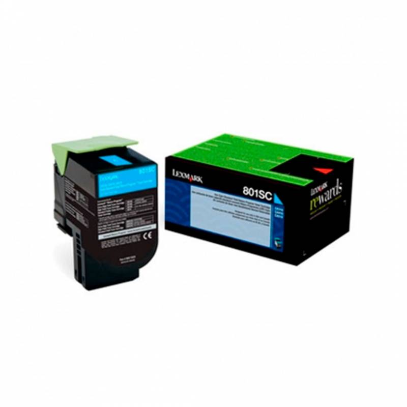 Toner Original Lexmark 75M4Hc0 Cyan. Rendimiento 8.800 Copias. Alto Rendimiento.