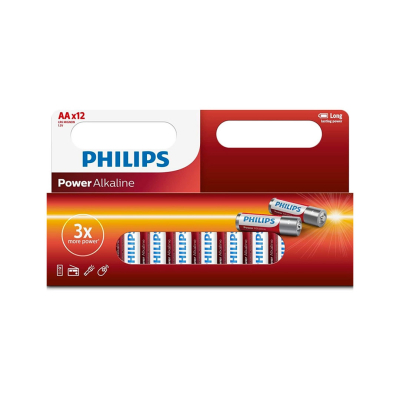 Pack De 12 Unidades De Pilas Alcalinas Philips Aa