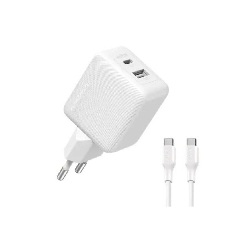 Kit Cargador Ocw-5203Ecc-W Oraimo Usb-C + Usb-A 20W Con Cable Usb-C A Usb-C Blanco.