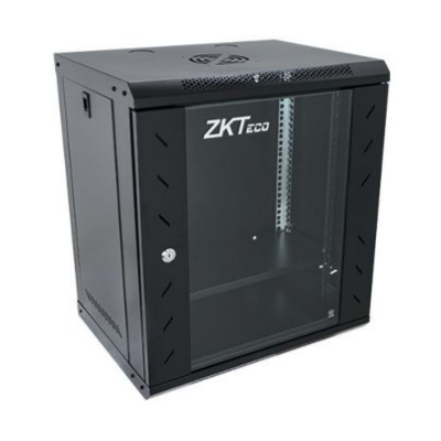 Rack 12U Zk-R12U-5412A Zkteco Pared Puerta Vidrio Negro