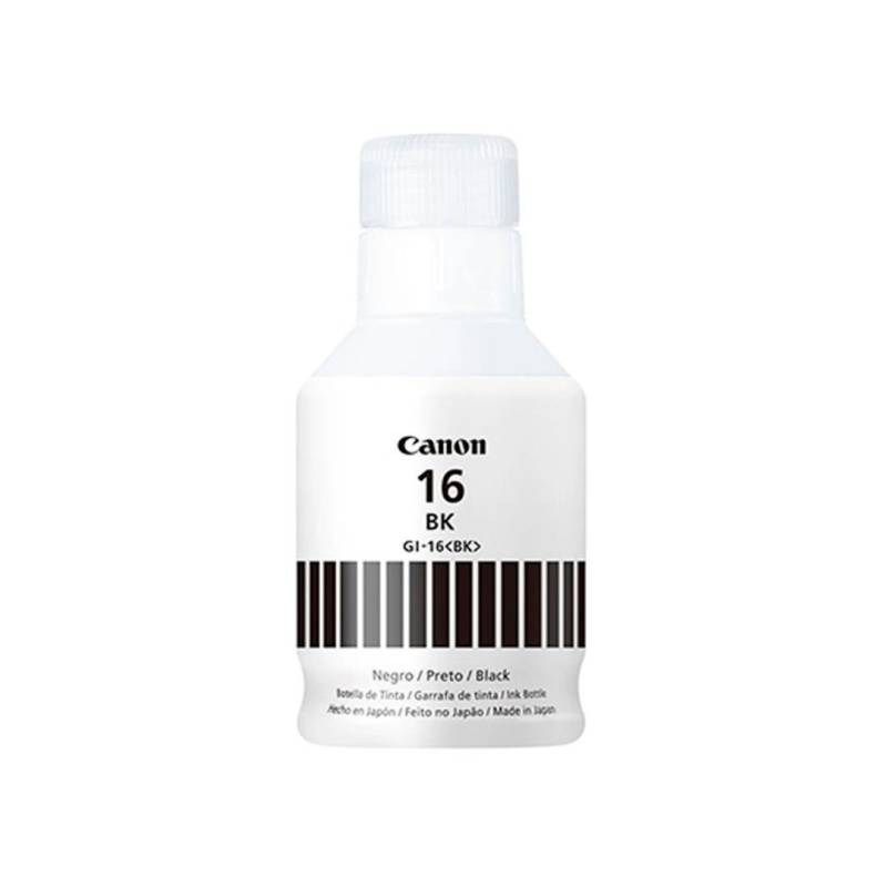Botella De Tinta Canon Original Gl-16Bk Negro Rendimiento 9.000 Copias