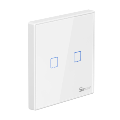 Interruptor Rf Adhesivo T2Eu2C-Rf M0802030010 Sonoff 2 Canales Blanco