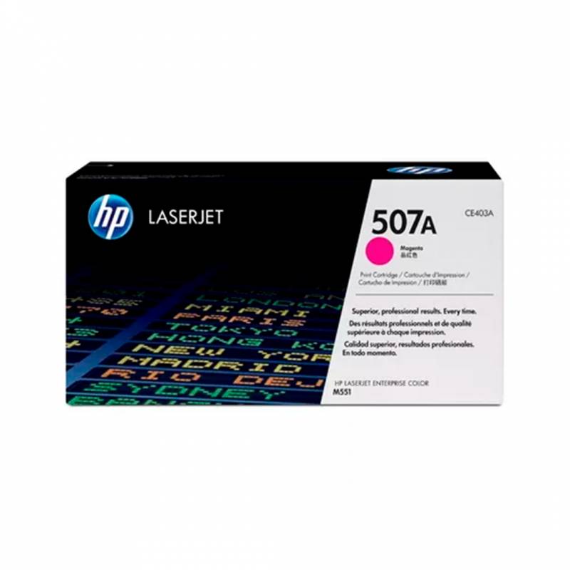 Toner Original Hp Ce403A (507A) Magenta. Rendimiento 6.000 Copias.