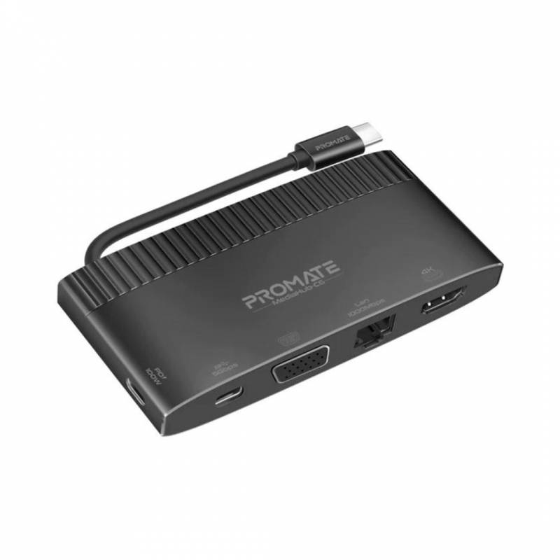 Promate Mediahub-C6 Hub Usb-C A Usb-C/Usb-A/Vga/Hdmi Lan 4K