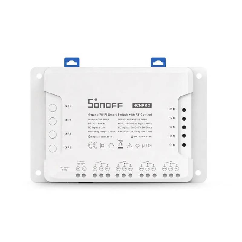 Switch Inteligente 4Ch Pro R3 M0802010004 Sonoff Wifi Rf 433Mhz 4 Canales