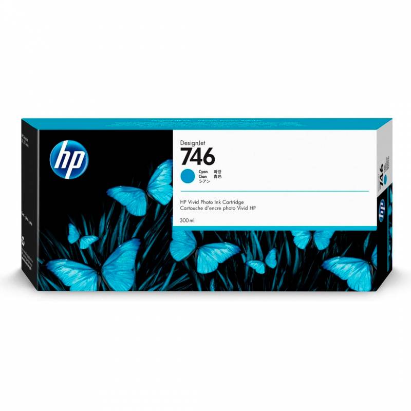 Cartucho De Tinta Original Hp 746 Cyan. Rendimiento 300 Ml.