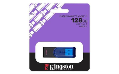 Pendrive Kingston Datatraveler Exodia S 128Gb Usb 3.2 Gen 1 Azul
