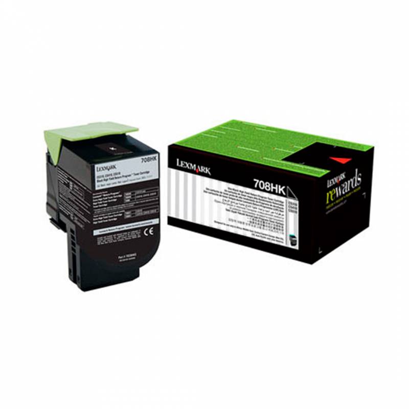 Toner Original Lexmark 70C8Hk0 Negro. Rendimiento 4.000 Copias.