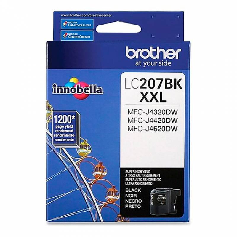 Cartucho De Tinta Brother Original Negro. Lc-207Bk