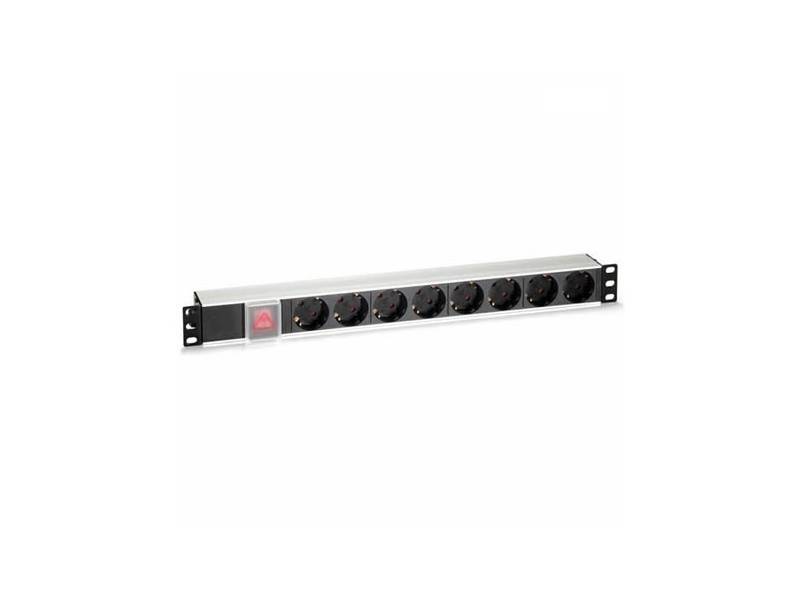 Pdu 8 Tomas Schuko C/Llave | 2 Mts | Ficha Schuko | Zapatilla | Rack