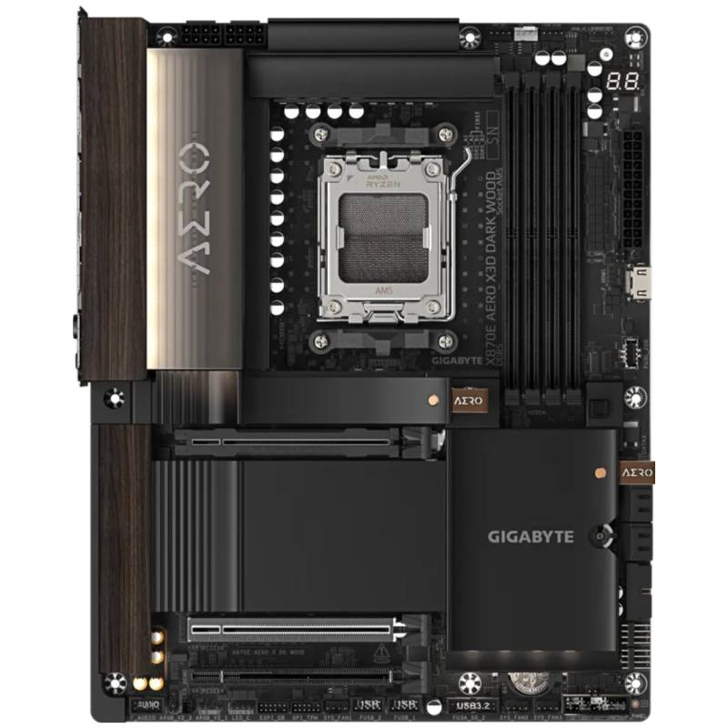 Placa Madre X870E Aero X3D Dark Wood Gigabyte Atx Am5
