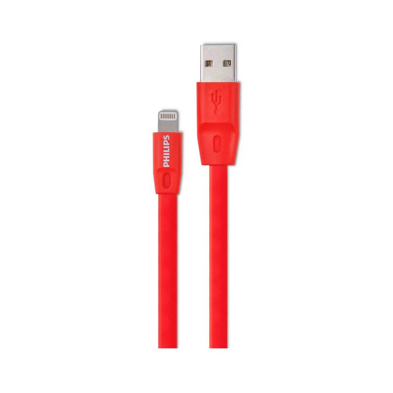 Cable Usb A A Lightning Dlc2508C/Rd Philips 1,2 M Rojo.