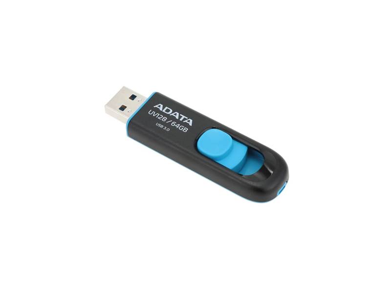 Pendrive A-Data Uv128 64Gb Negro/Azul Usb 3.1
