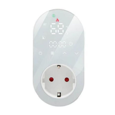 Enchufe Termostato Inteligente Wtp-By-Eu Wtp-By-Eu Moes Wifi Led Blanco