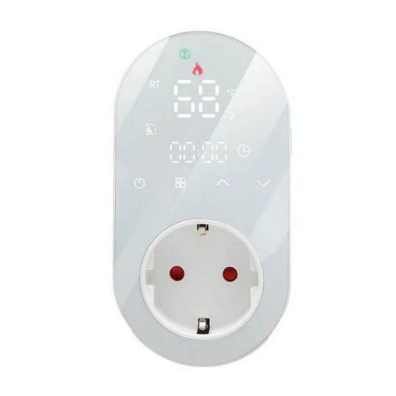 Enchufe Termostato Inteligente Wtp-By-Eu Wtp-By-Eu Moes Wifi Led Blanco