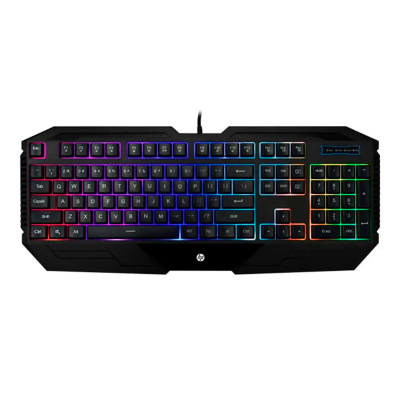 Teclado Gaming Hp K130 Usb Español Membrana Iluminación 4 Colores Negro