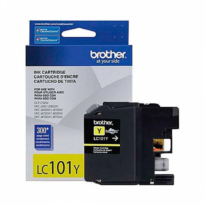 Cartucho De Tinta Brother Original Amarillo. Lc-101Y