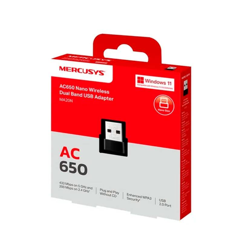 Adaptador Wifi Nano Usb Mercusys Ma12N