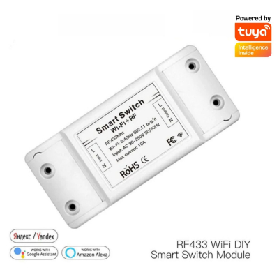 Interruptor Inteligente Diy Ms-101Wr Wifi+Rf433 Oem Wi-Fi + Rf433 Blanco