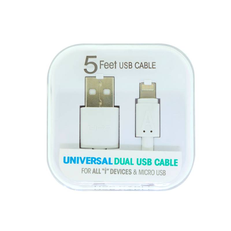 Cable Fifo Dual Usb A Micro Usb / Lightning 1,5 M