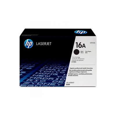 Toner Original Hp Q7516A Negro. Rendimiento 12.000 Copias.