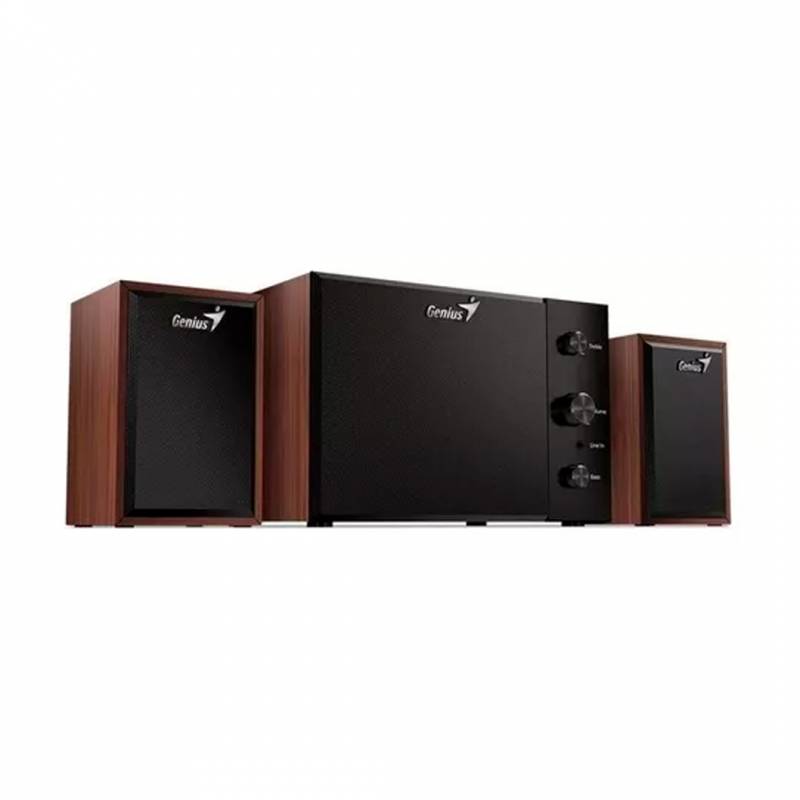 Parlantes Genius Sw-2.1 350 - Caja De Madera Y Plastico, Potencia De Salida: 15W