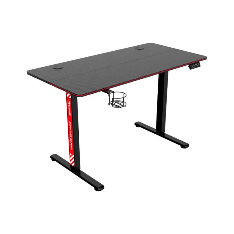 Escritorio Gaming Arena 60 De-10 Marvo Altura Regulable Rgb Negro/Rojo