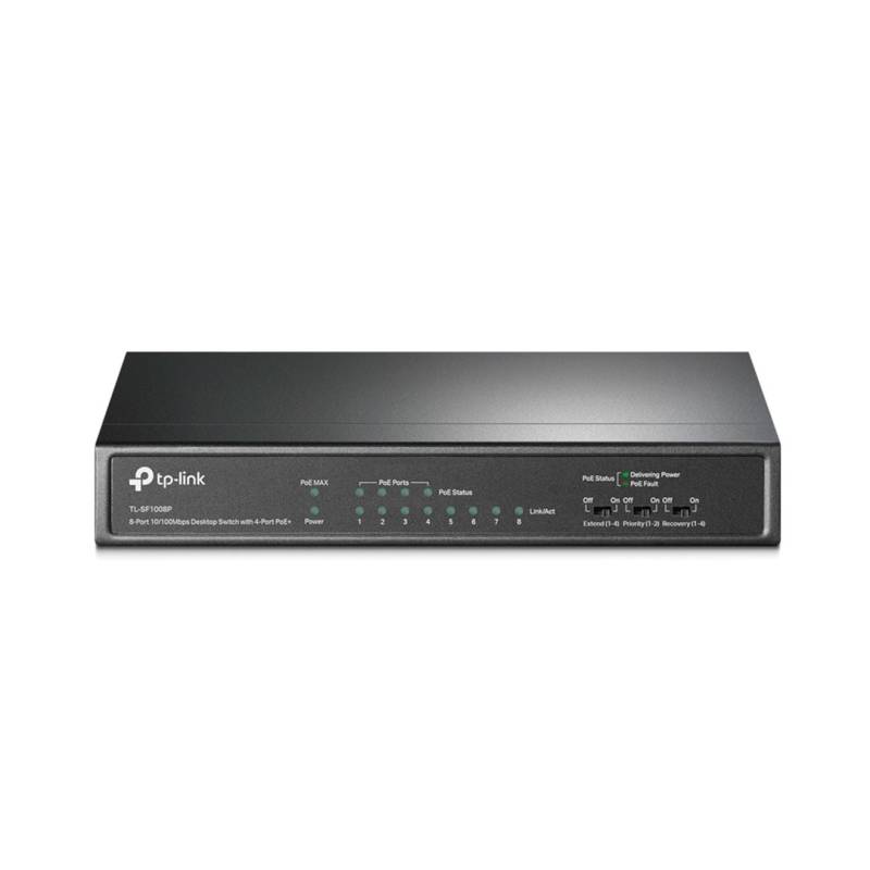 Switch Tp-Link Tl-Sf1008P 8 Puertos 10/100 4 Poe