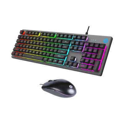 Combo Gaming Km300F Hp Usb Negro Teclado Y Mouse Con Conexión Usb