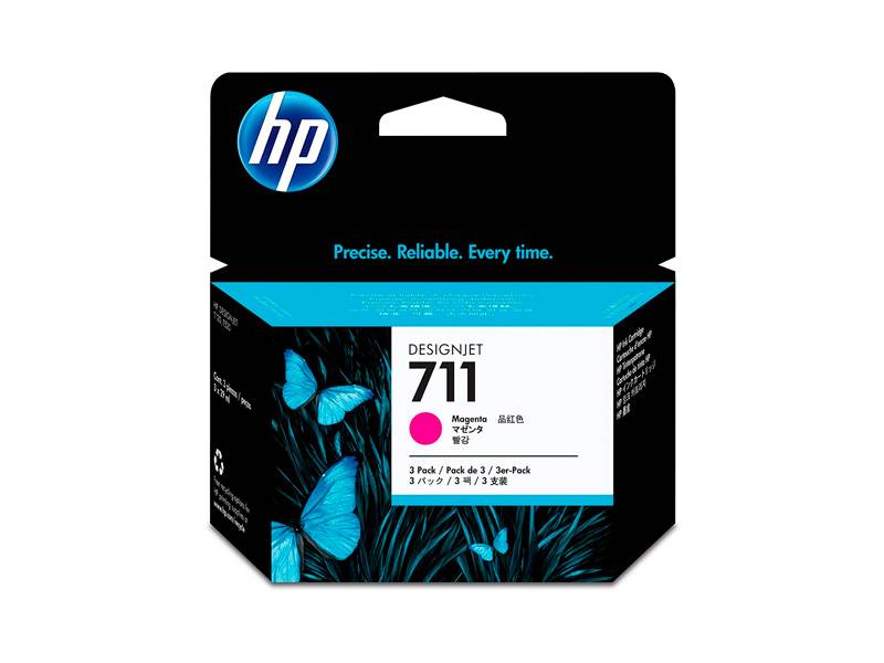 Cartucho De Tinta Original Hp 711 Magenta Packx3
