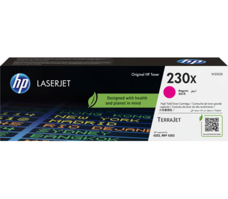 Toner Láser Original Hp 230X W2303X Magenta Rendimiento 5.500 Páginas