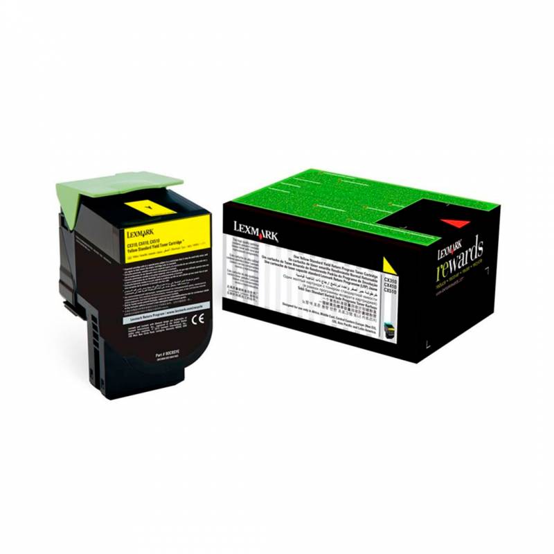 Toner Original Lexmark 70C8Hy0 Amarillo. Rendimiento 3.000 Copias.
