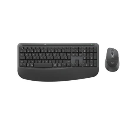 Combo Inalámbrico Logitech Signature Comfort Plus Mk880 Teclado + Mouse Bluetooth Grafito